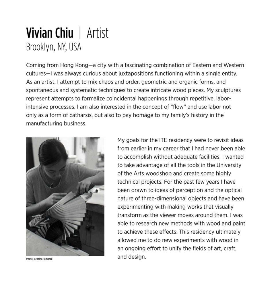 Artist Statement and bio- Vivian Chiu